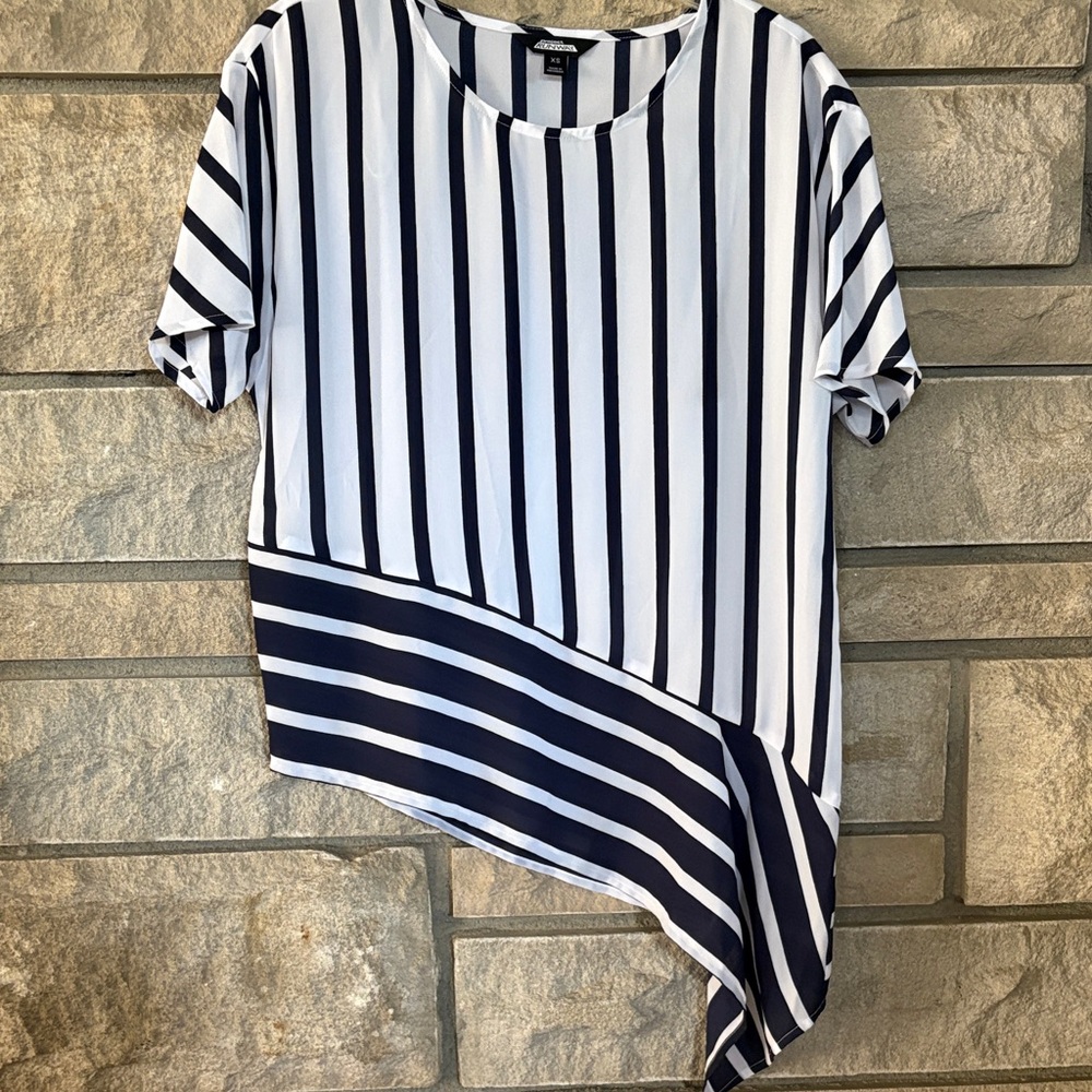 Project RUNWAY Navy and White Striped Top